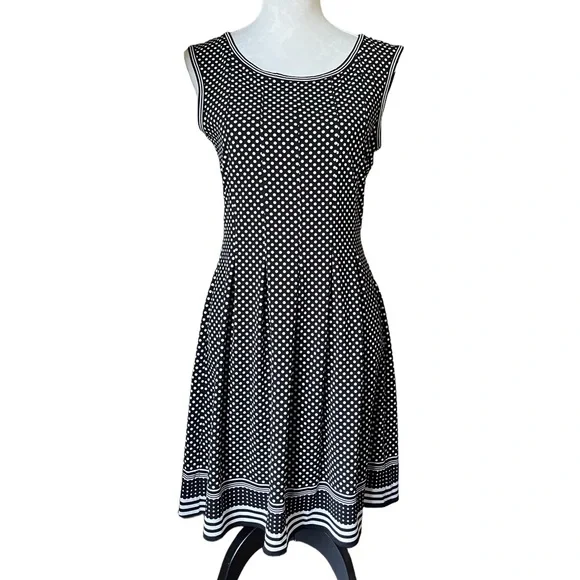 Lorenart Max Studio Patterned Sleeveless Fit Flare Dress Paisley Fit Flare  Dress Talbots